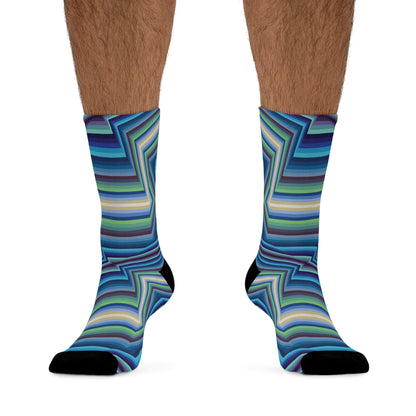 Recycled Poly Socks  "STRIPES" Jhane Barnes custom design