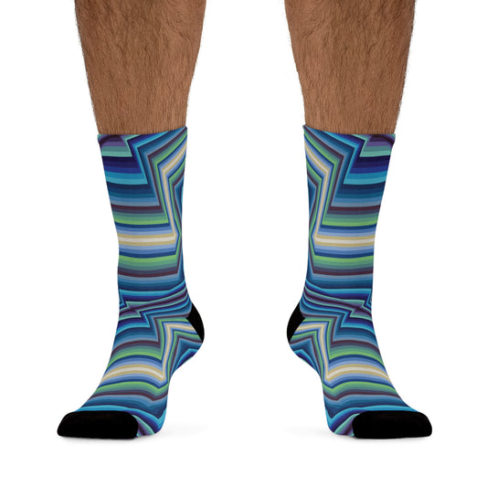 Recycled Poly Socks  "STRIPES" Jhane Barnes custom design