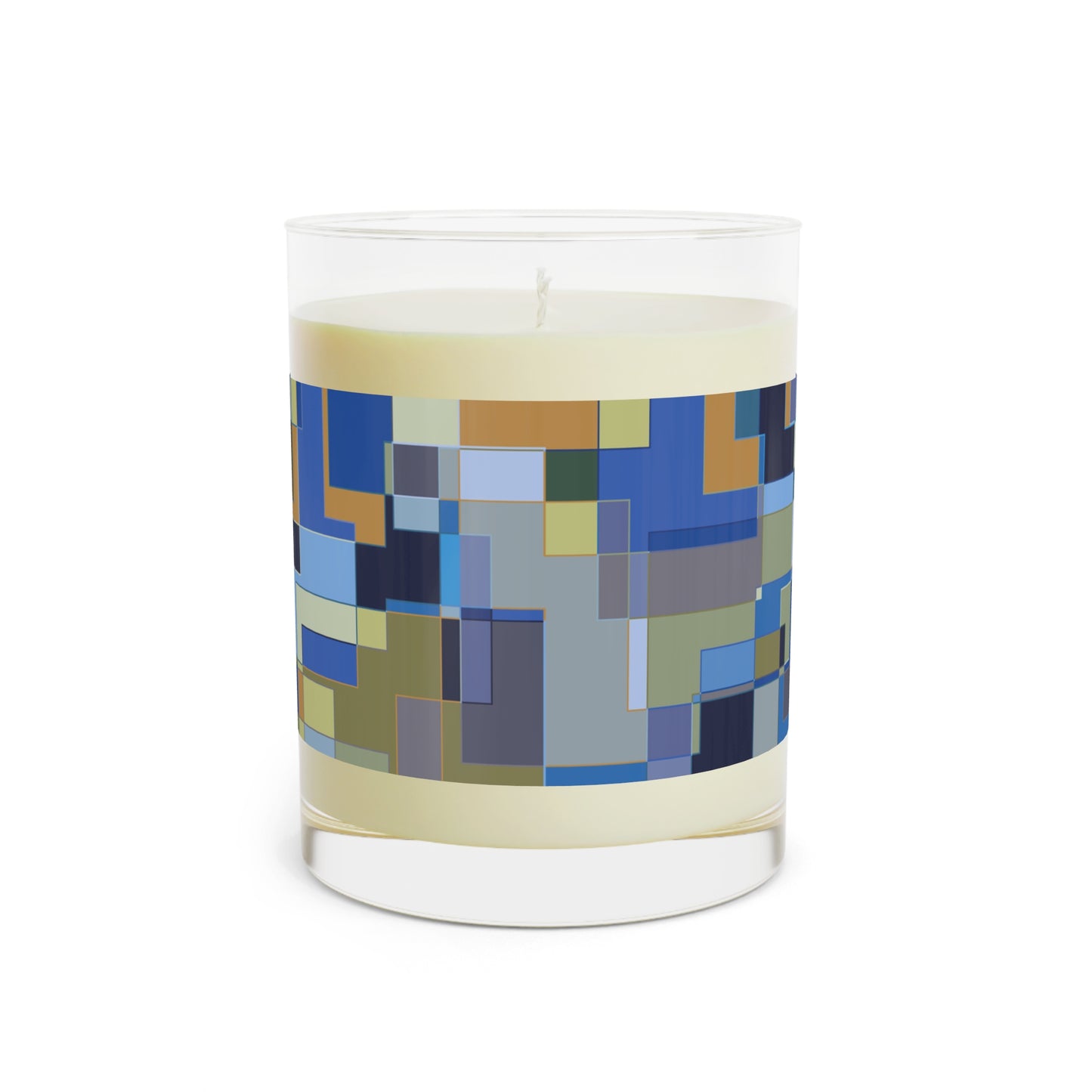 "POLYOMINOES" col. Blue Jeans  Scented Candle - choose from three scents, 11oz