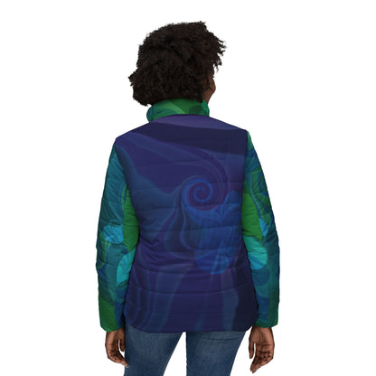 Women’s Puffer Jacket "GALACTIC WINDS"  Jhane Barnes custom design