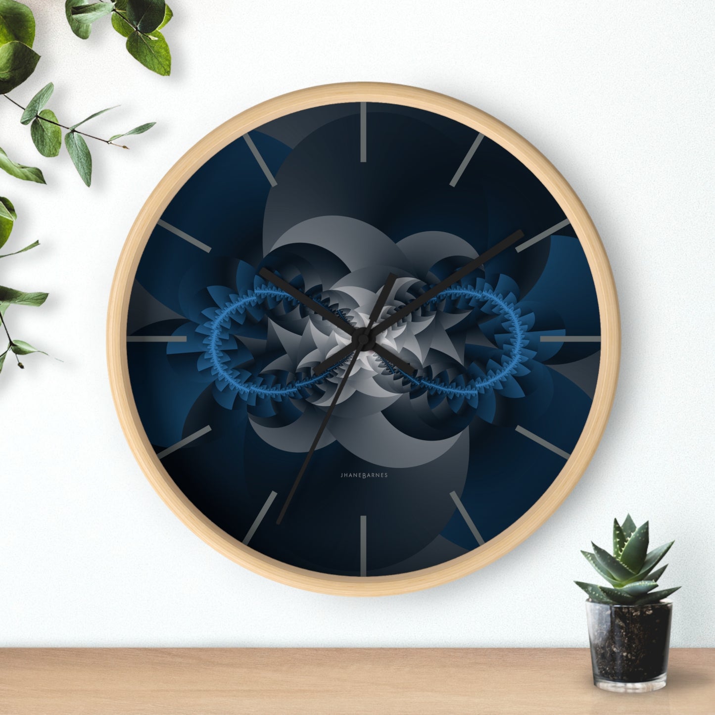 "INFINITY"  col. Midnight Blue, a Jhane Barnes custom designed Wall Clock