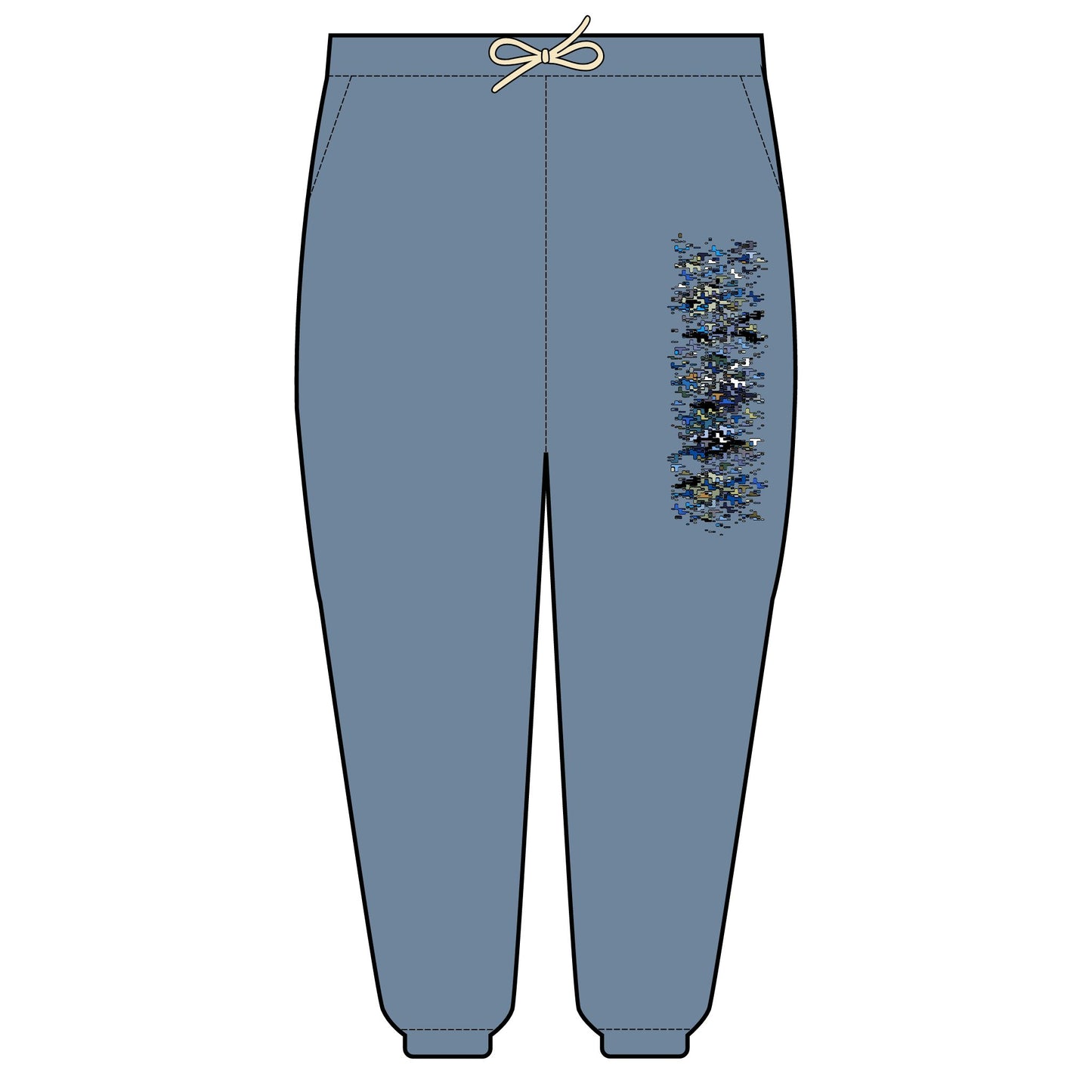 Unisex Fleece Sweatpants "CIRCUIT"  Cozy Lounge Wear