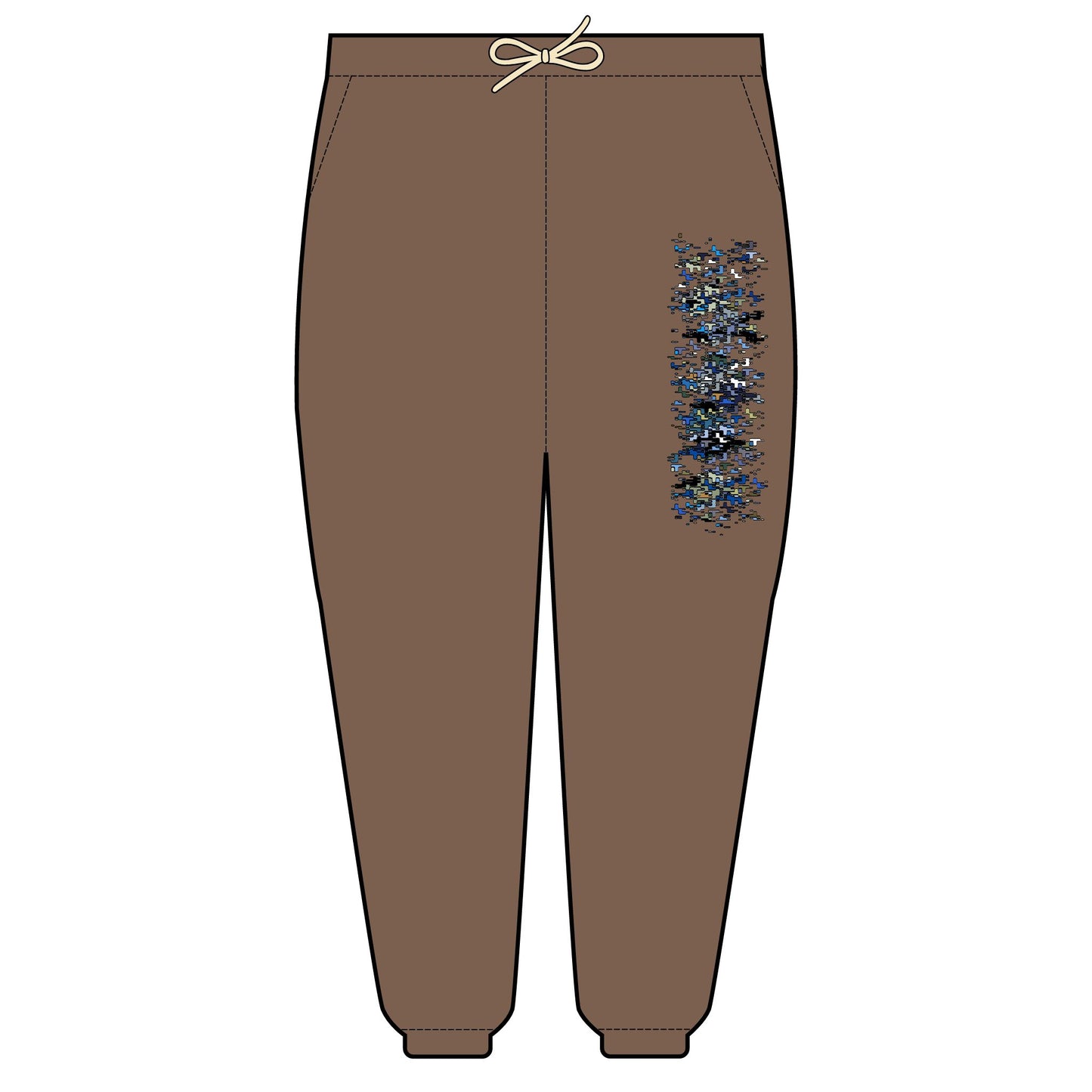 Unisex Fleece Sweatpants "CIRCUIT"  Cozy Lounge Wear