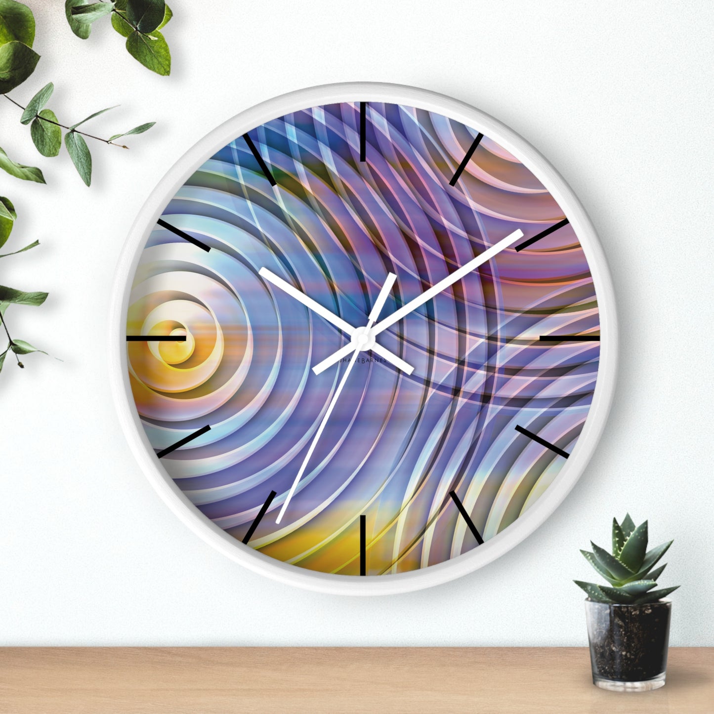 "ECHO" JB custom designed Wall Clock. *Click to select your base color + hands that best matches your space