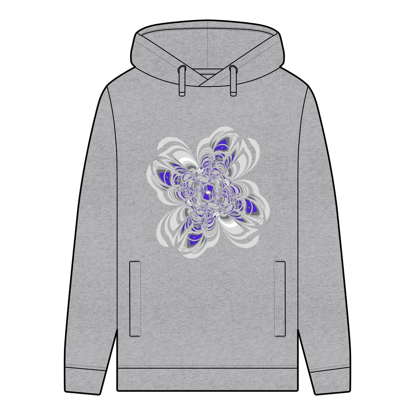 Men's Organic Hoodie with "SCRIBBLE" Pattern