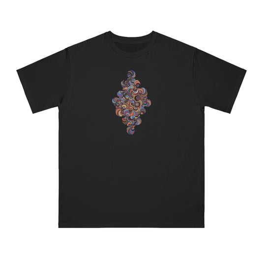 Organic Unisex Classic T-Shirt with Vibrant Fractal Medallion Pattern