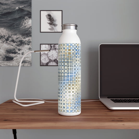 "FREQUENCY"  col-21  Slim Water Bottle custom Jhane Barnes design