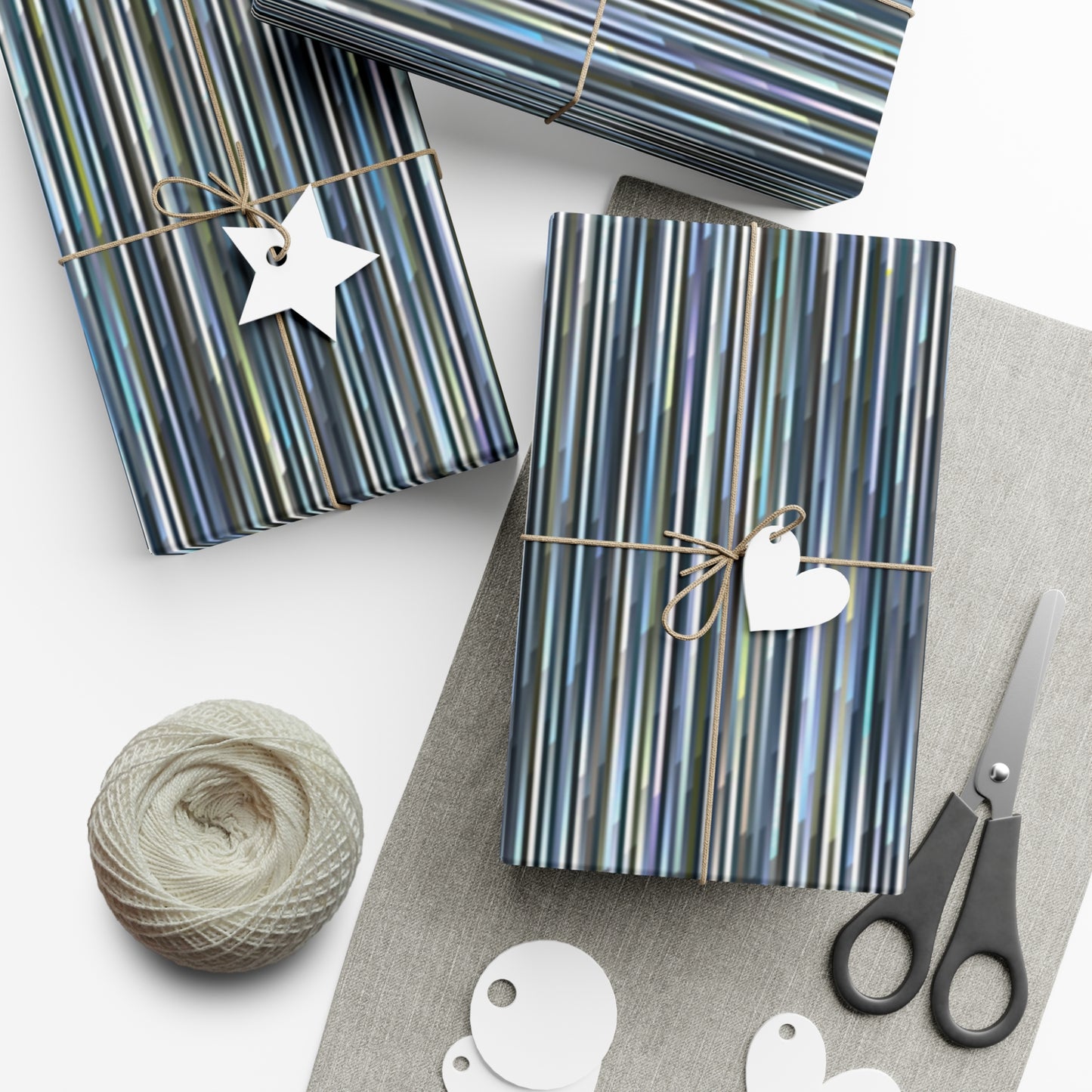 "BANDWIDTH STRIPE" Blue - Gift Wrap Paper