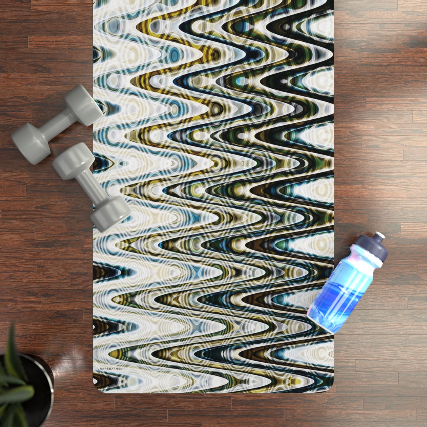 Rubber Yoga Mat "SINE"  Jhane Barnes custom design