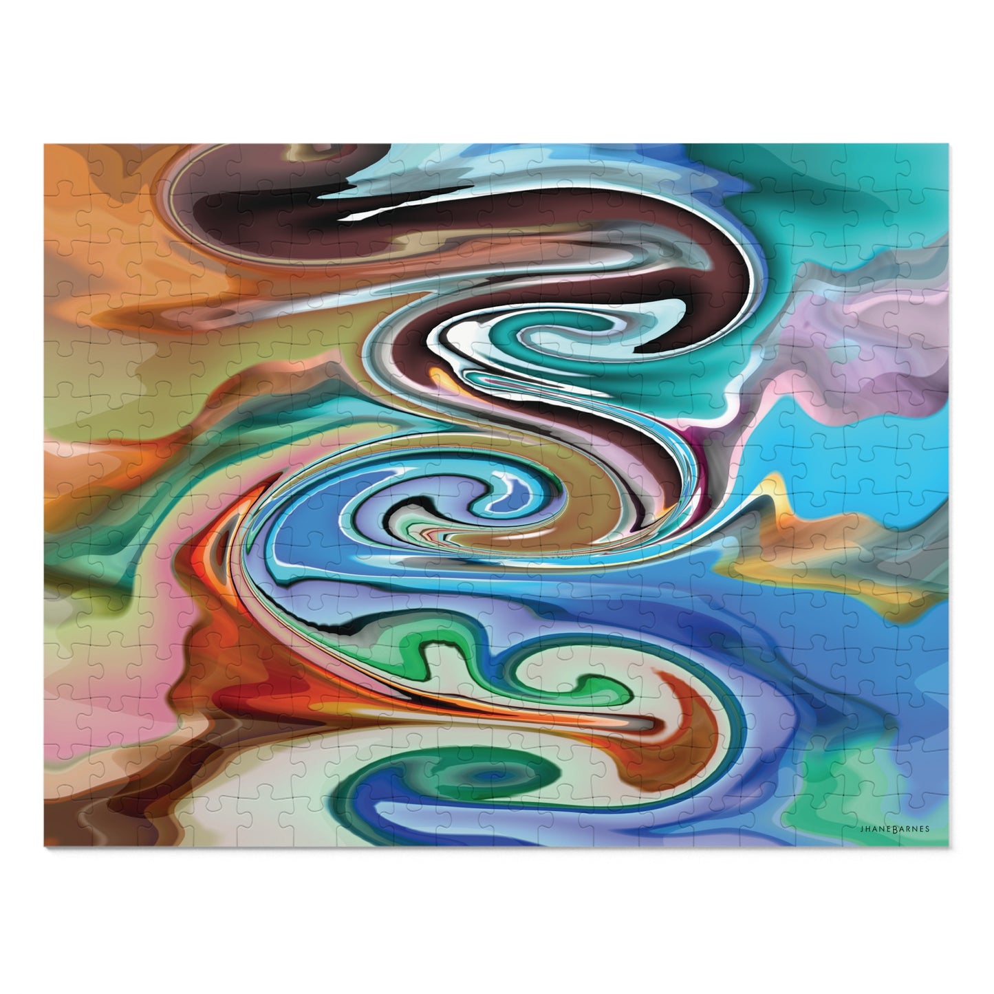 Jigsaw Puzzle with Tin "CENTRAL SWIRL"