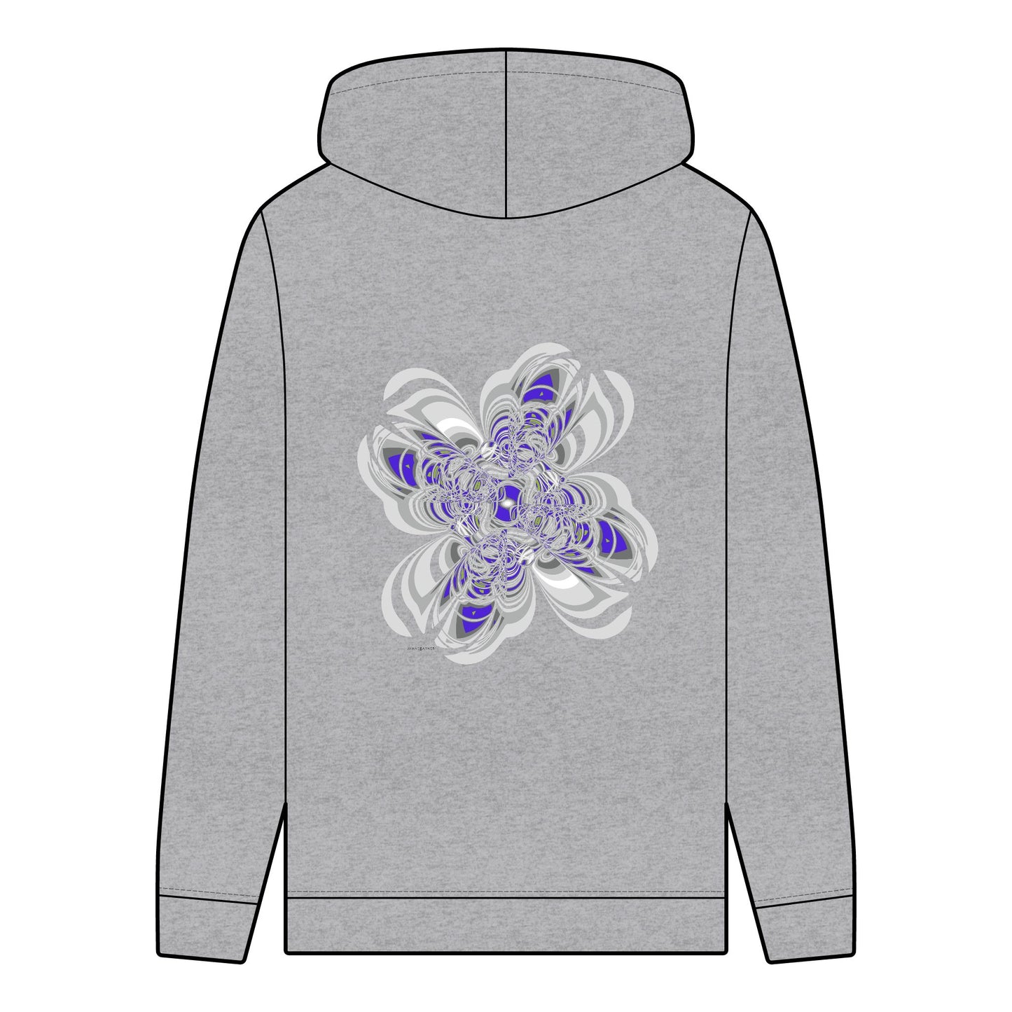 Men's Organic Hoodie with "SCRIBBLE" Pattern