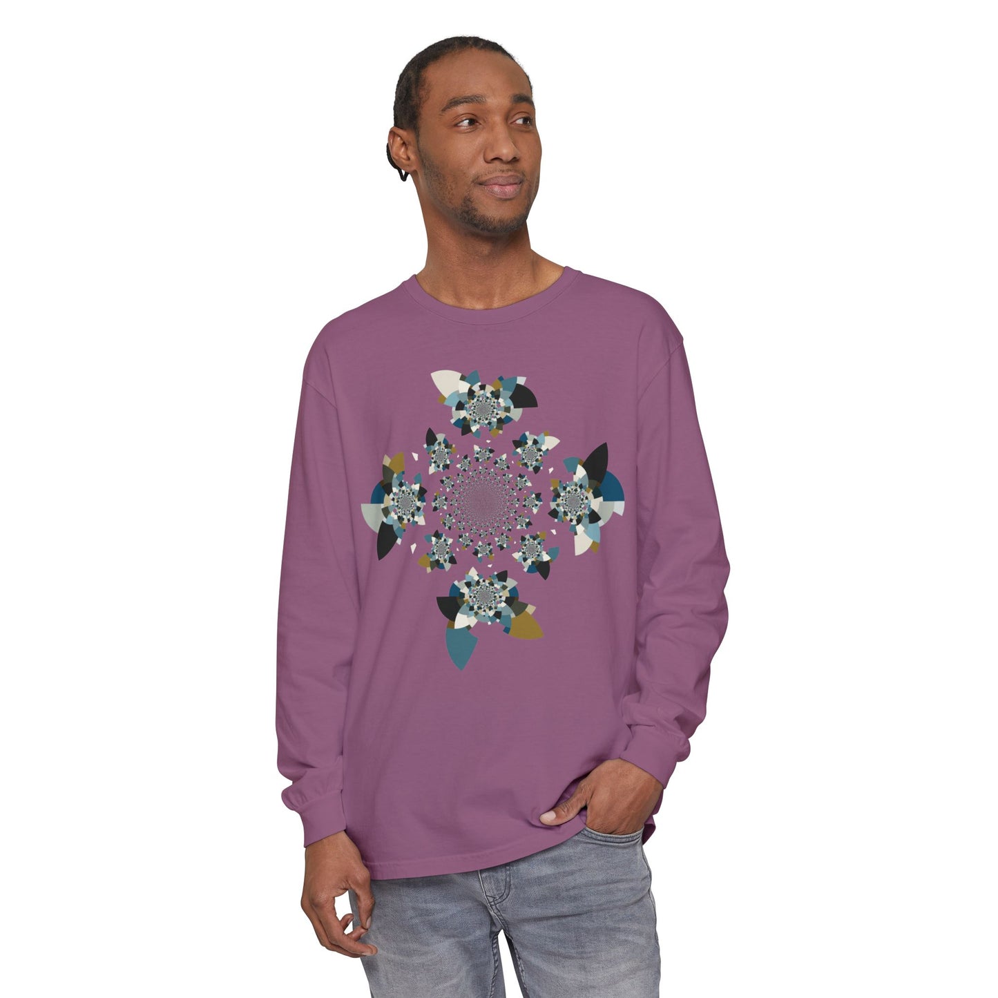 Unisex Long Sleeve T-Shirt "FLORAHEDRON" Perfect for Casual Comfort and Unique Style