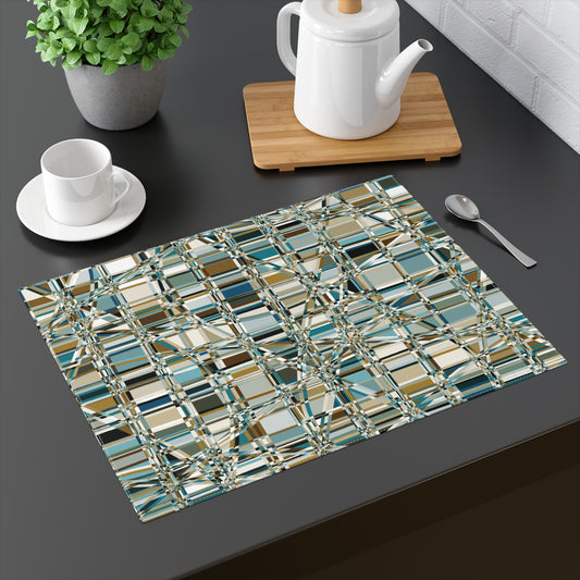 "WRAP" col Mint Chocolate Placemat Jhane Barnes custom deisgn