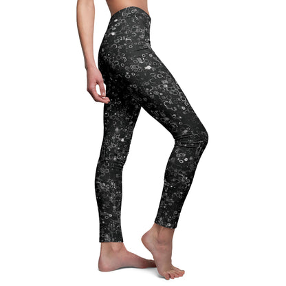 Women's Mid-rise Casual Leggings "ROUNDABOUT" col Black