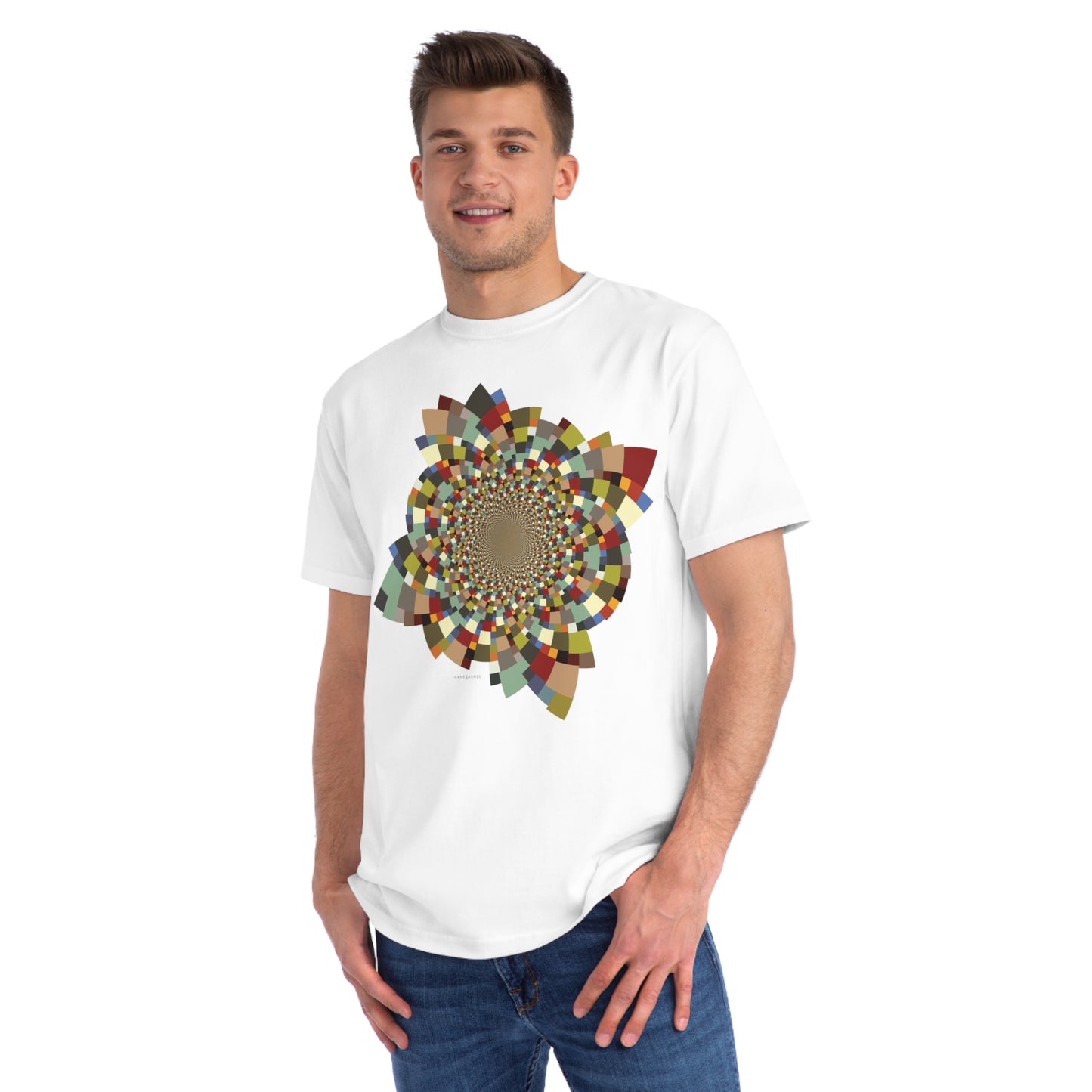 Organic Unisex Classic T-Shirt with Vibrant Schatt Pattern (multiple colors)