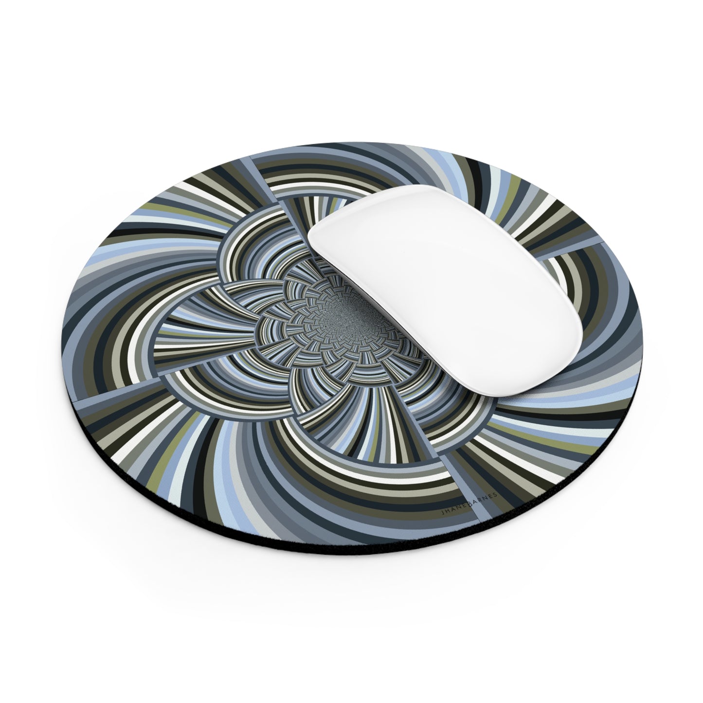 Mouse Pad (Round or Rectangle) "STRIPE INVERSION" col Slate Brigade