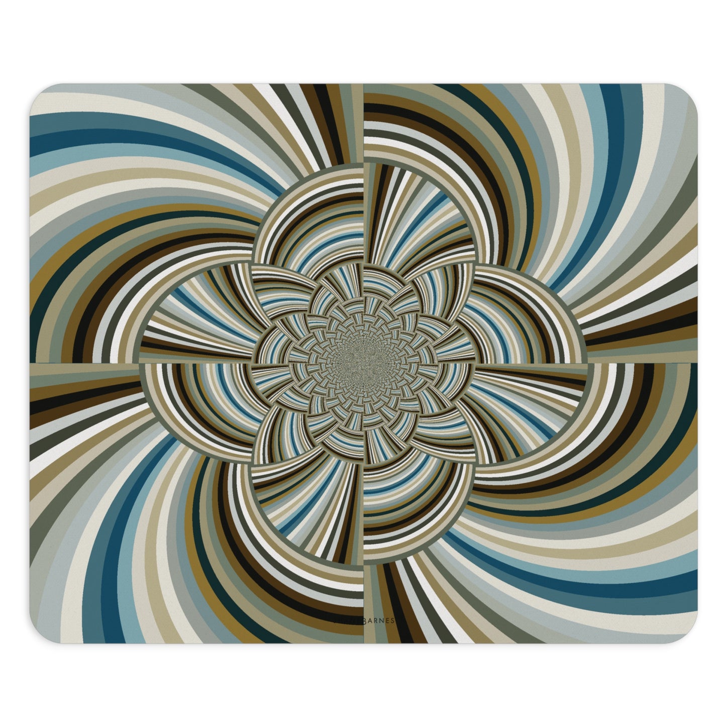 Mouse Pad (Round or Rectangle) "STRIPE INVERSION" col Mint Chocolate