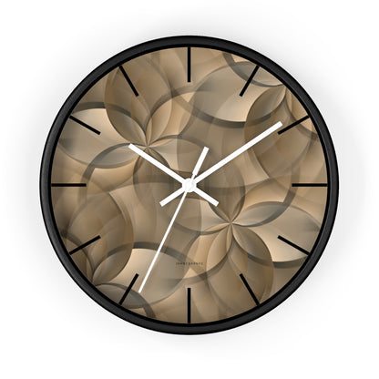 "FLORA" col Sand Dunes - Jhane Barnes custom designed Wall Clock. *Click to select your base color + hands that best matches your space