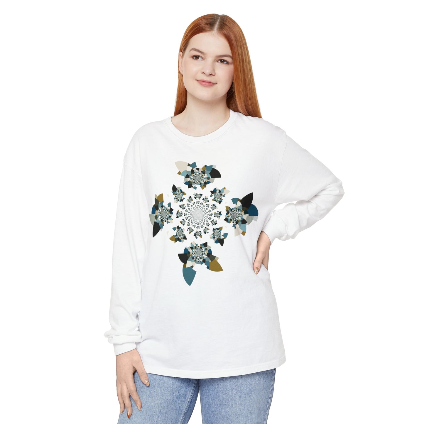 Unisex Long Sleeve T-Shirt "FLORAHEDRON" Perfect for Casual Comfort and Unique Style