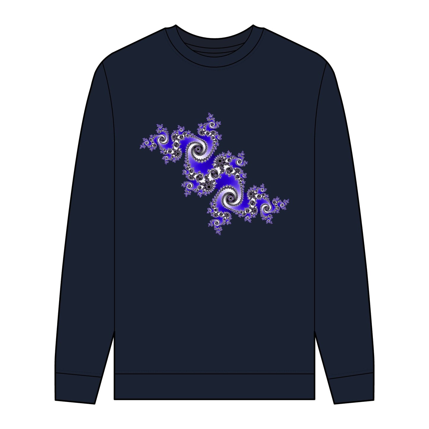 Men's Organic Sweatshirt with Circuit Pattern - Eco-Friendly Style