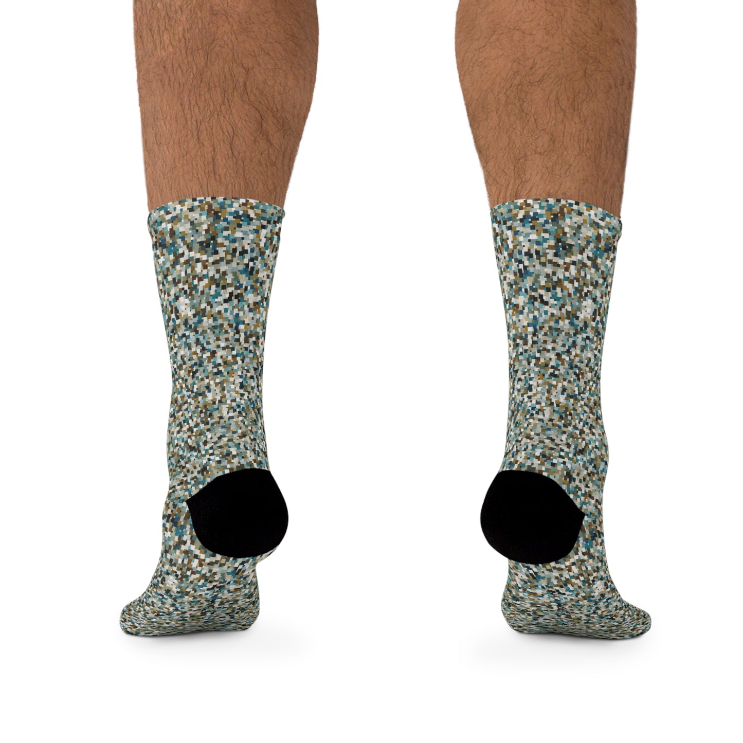 Recycled Poly Socks  "SCHATT" col Mint Choc, a Jhane Barnes custom design