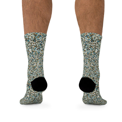 Recycled Poly Socks  "SCHATT" col Mint Choc, a Jhane Barnes custom design