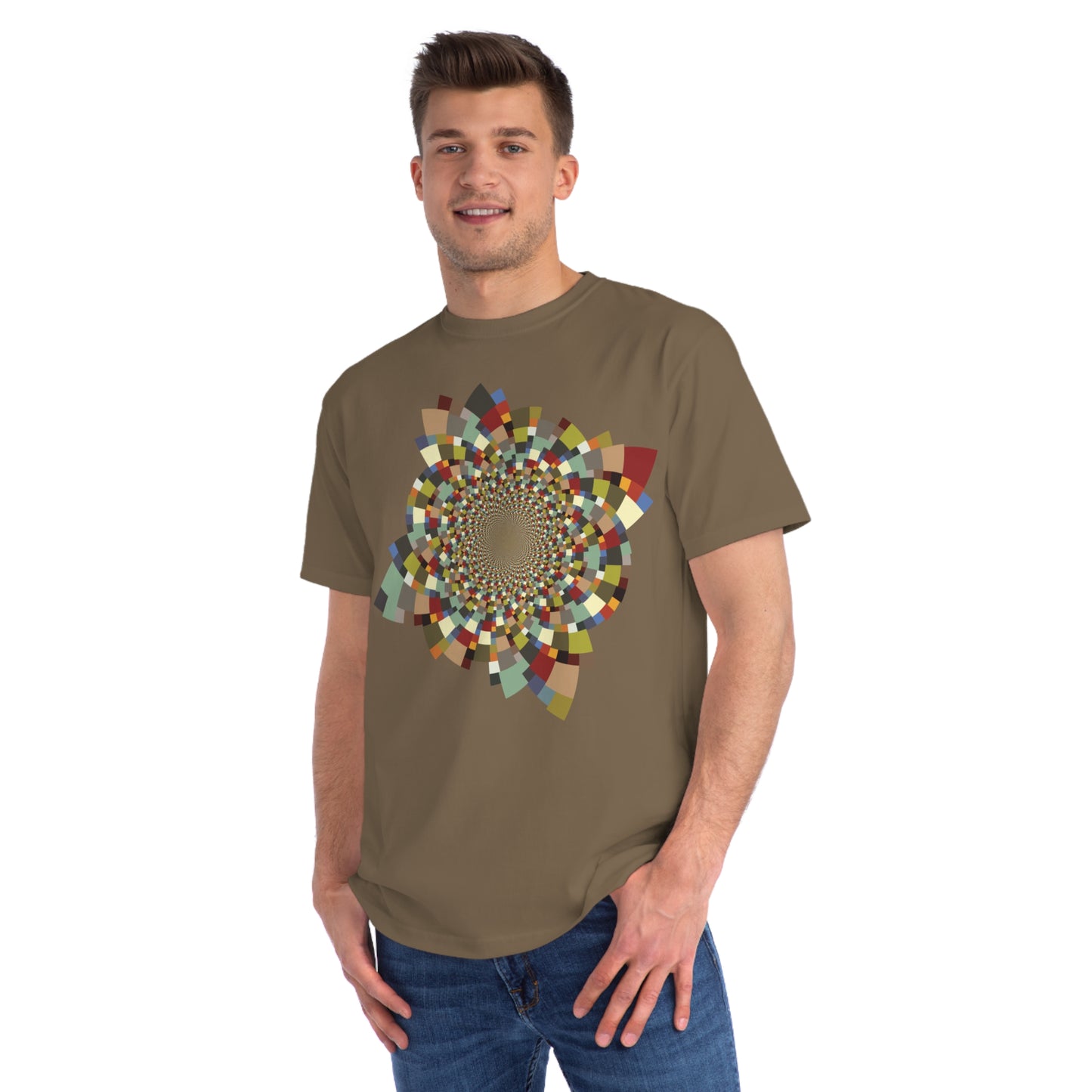 Organic Unisex Classic T-Shirt with Vibrant Schatt Pattern (multiple colors)