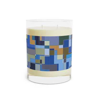 "POLYOMINOES" col. Blue Jeans  Scented Candle - choose from three scents, 11oz