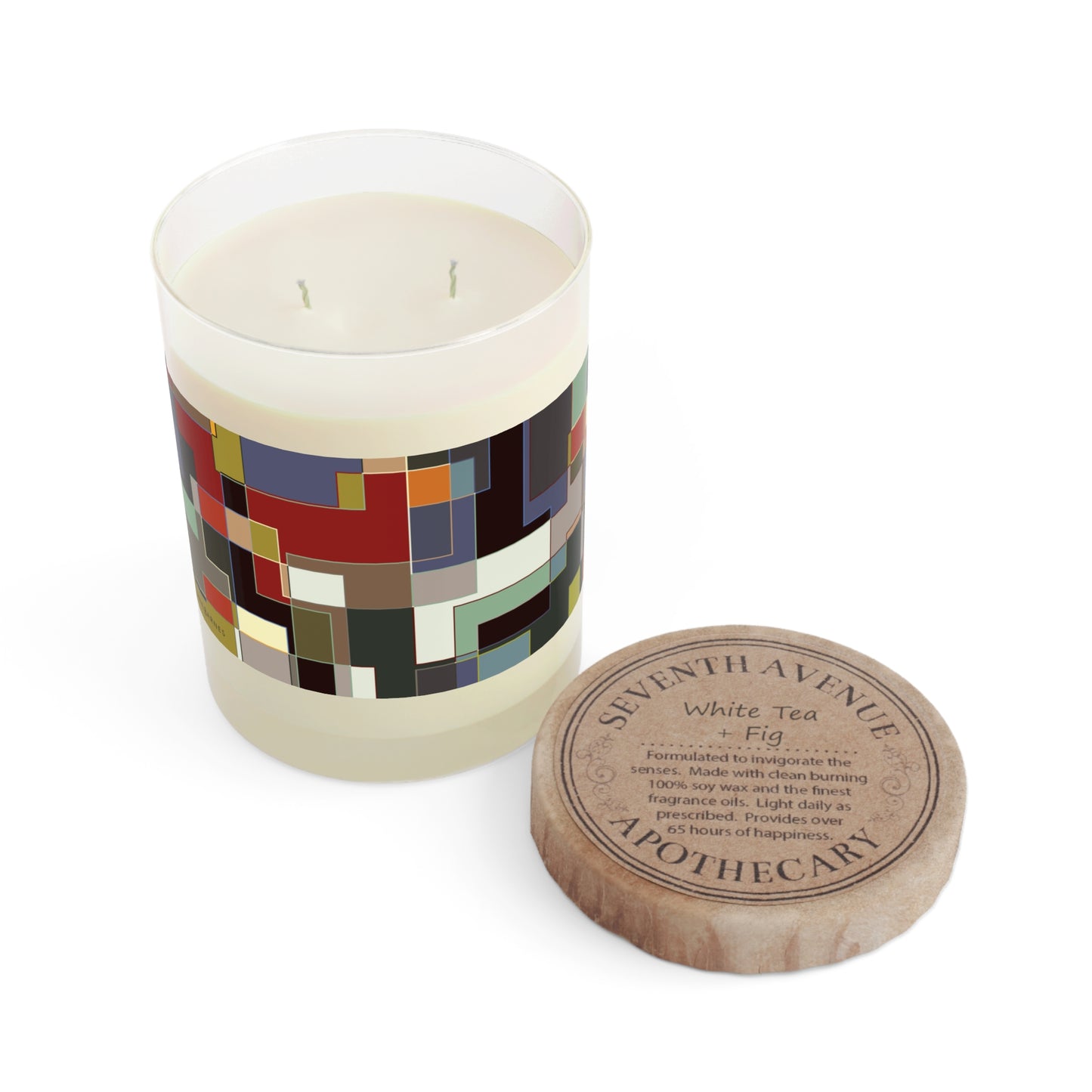 "POLYOMINOES"  col. Varicolor  Scented Candle - choose from three scents, 11oz