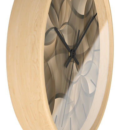 "FLORA" col Sand Dunes - Jhane Barnes custom designed Wall Clock. *Click to select your base color + hands that best matches your space