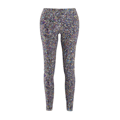 Women's Mid-rise Casual Leggings "MADRAS MAYHEM" col. Highly Meditated