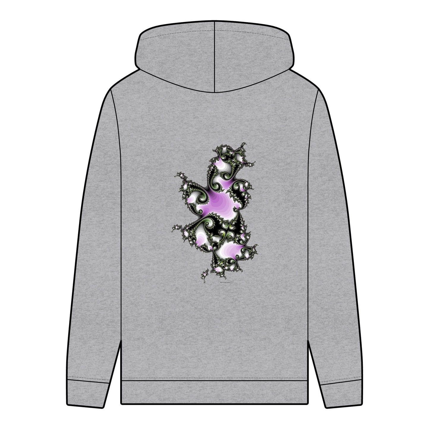 Men's Organic Hoodie with "FRACTALE" Pattern