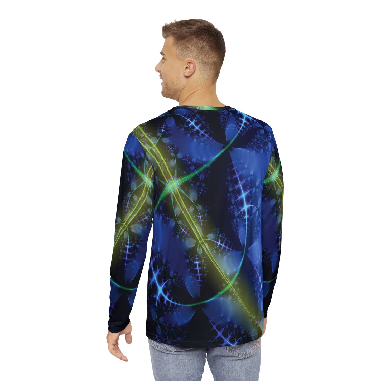 Long Sleeve Shirt for Men "BLUE NEWTON" Design