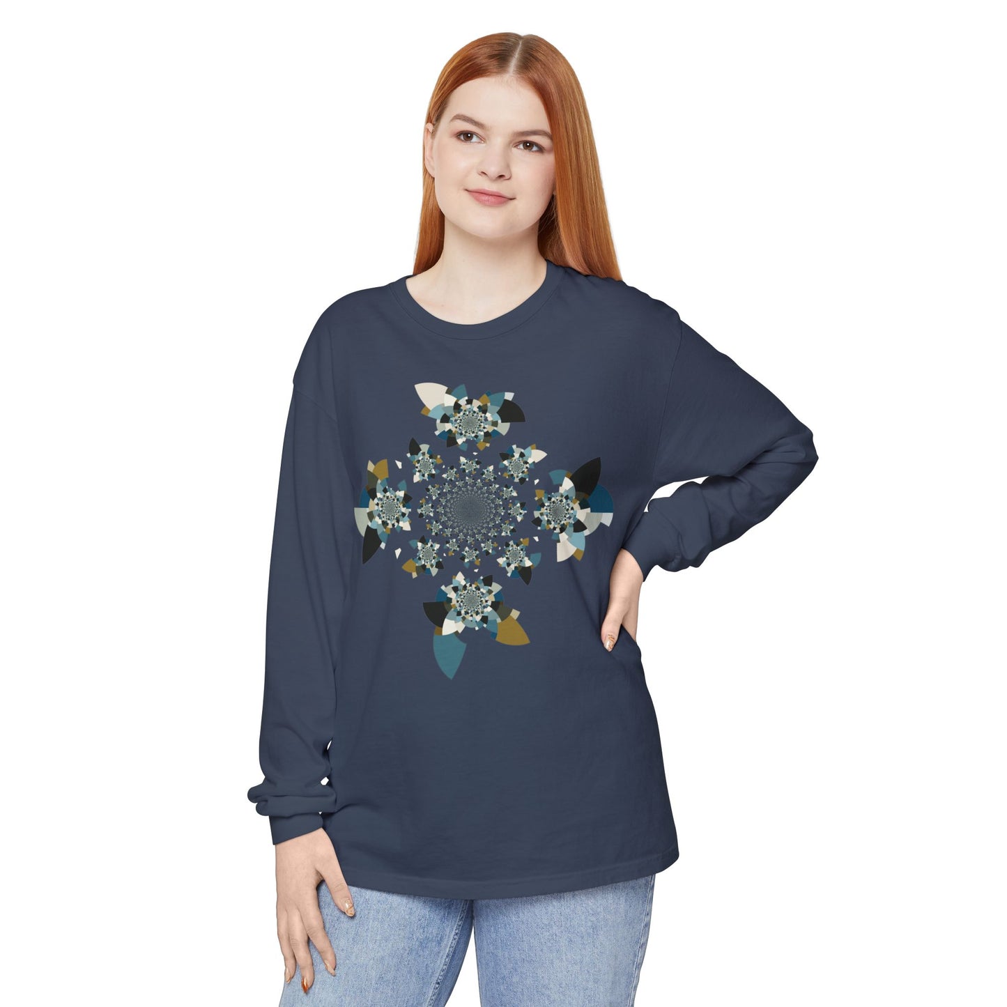 Unisex Long Sleeve T-Shirt "FLORAHEDRON" Perfect for Casual Comfort and Unique Style