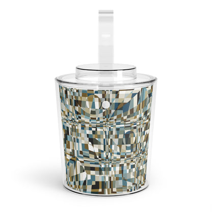 Ice Bucket with Tongs "QUAD" design by Jhane Barnes