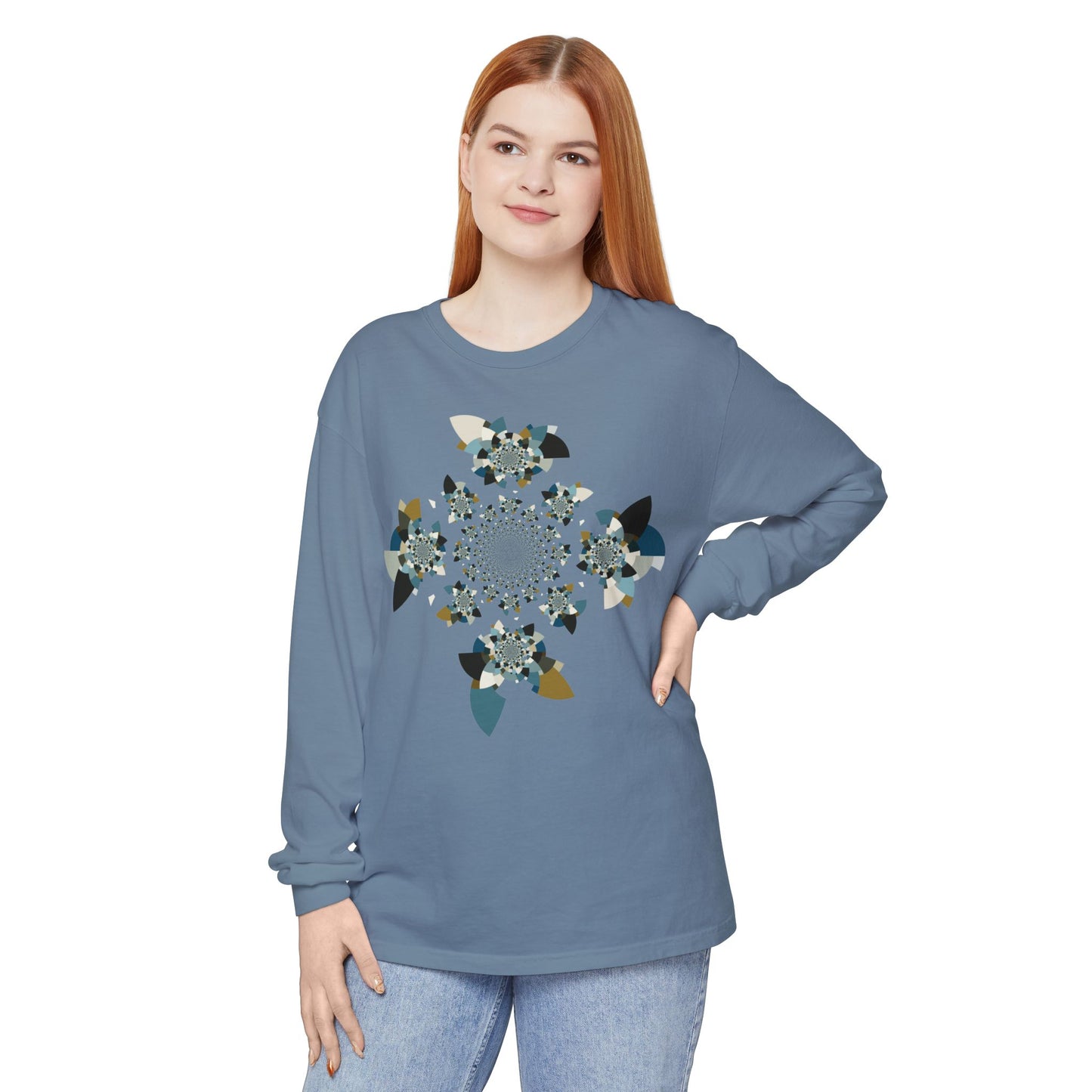 Unisex Long Sleeve T-Shirt "FLORAHEDRON" Perfect for Casual Comfort and Unique Style