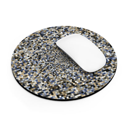 Mouse Pad (Round or Rectangle) "SQUARES" col ghost