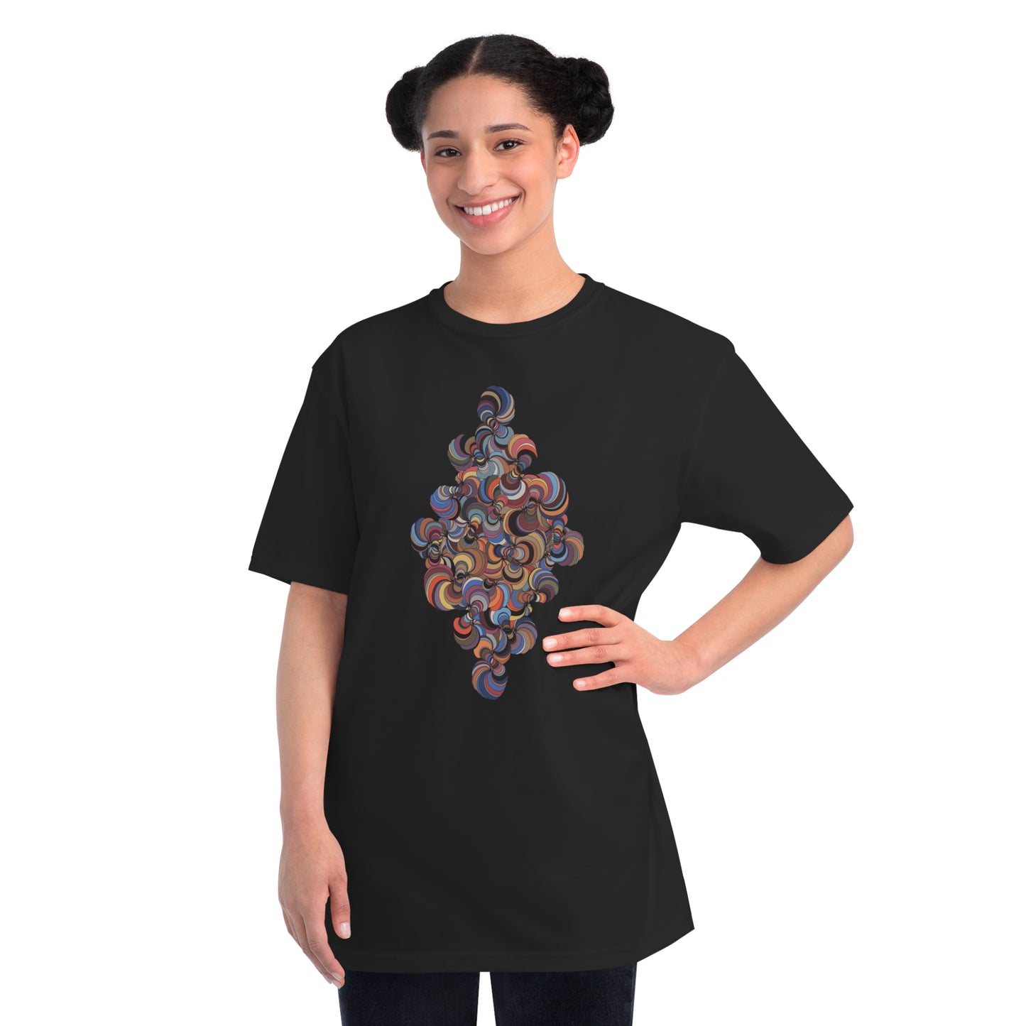 Organic Unisex Classic T-Shirt with Vibrant Fractal Medallion Pattern