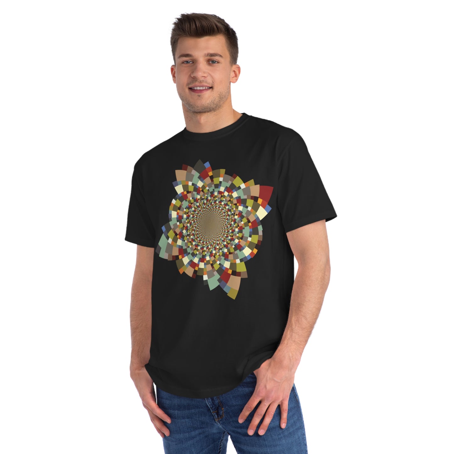 Organic Unisex Classic T-Shirt with Vibrant Schatt Pattern (multiple colors)