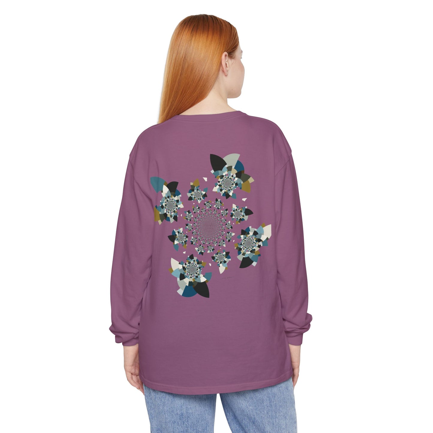 Unisex Long Sleeve T-Shirt "FLORAHEDRON" Perfect for Casual Comfort and Unique Style