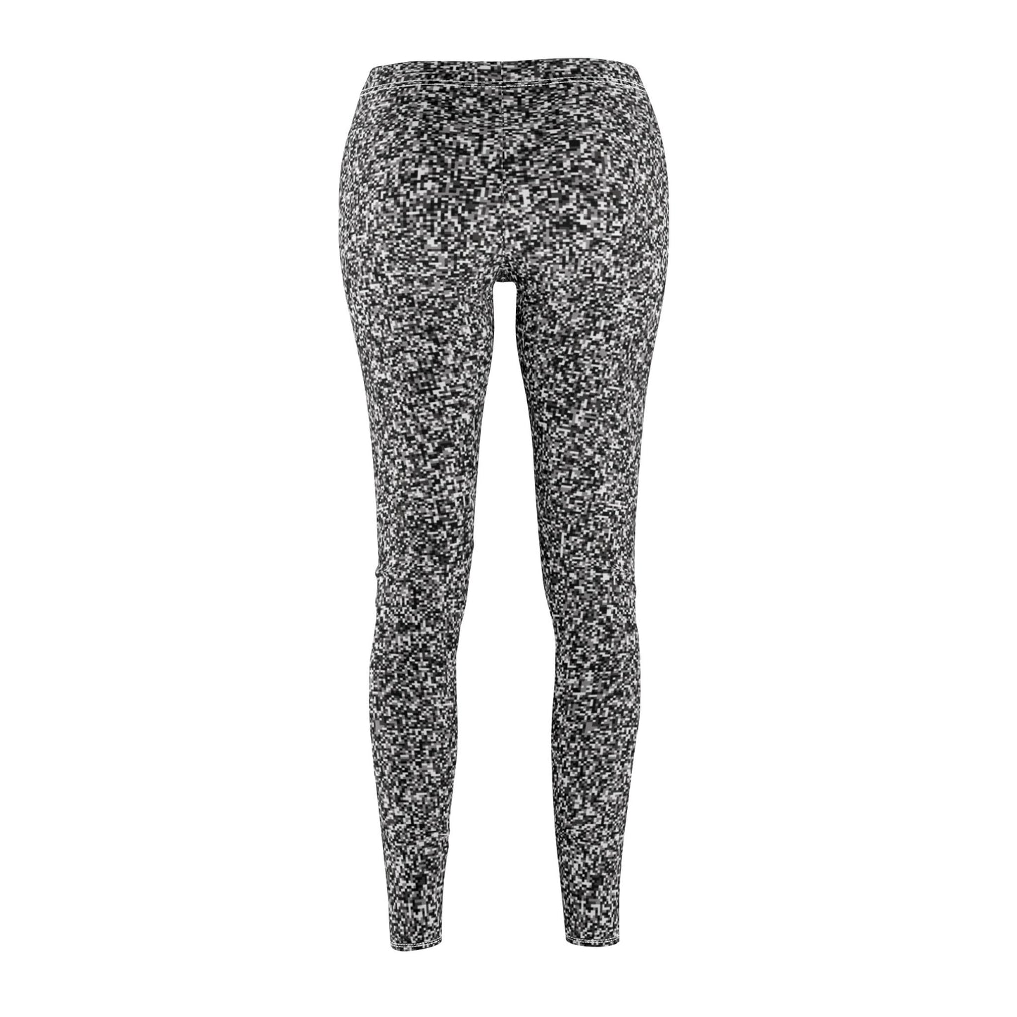 Women's Mid-rise Casual Leggings "MAGIC SQUARE" col. Black & White