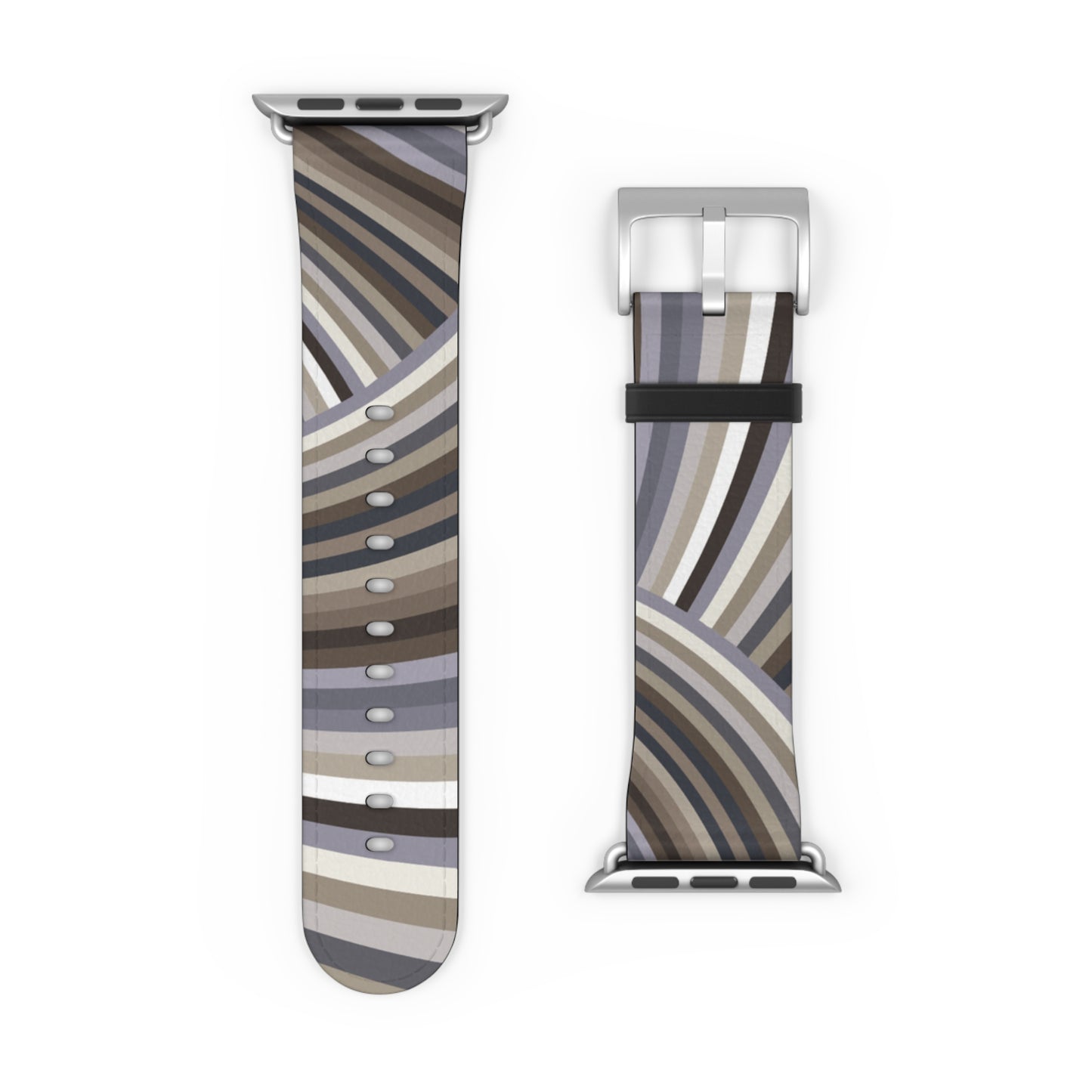 Vibrant Watch Band "STRIPE INVERSION" col. Neutral Nexus Sport Strap for Fitness Lovers