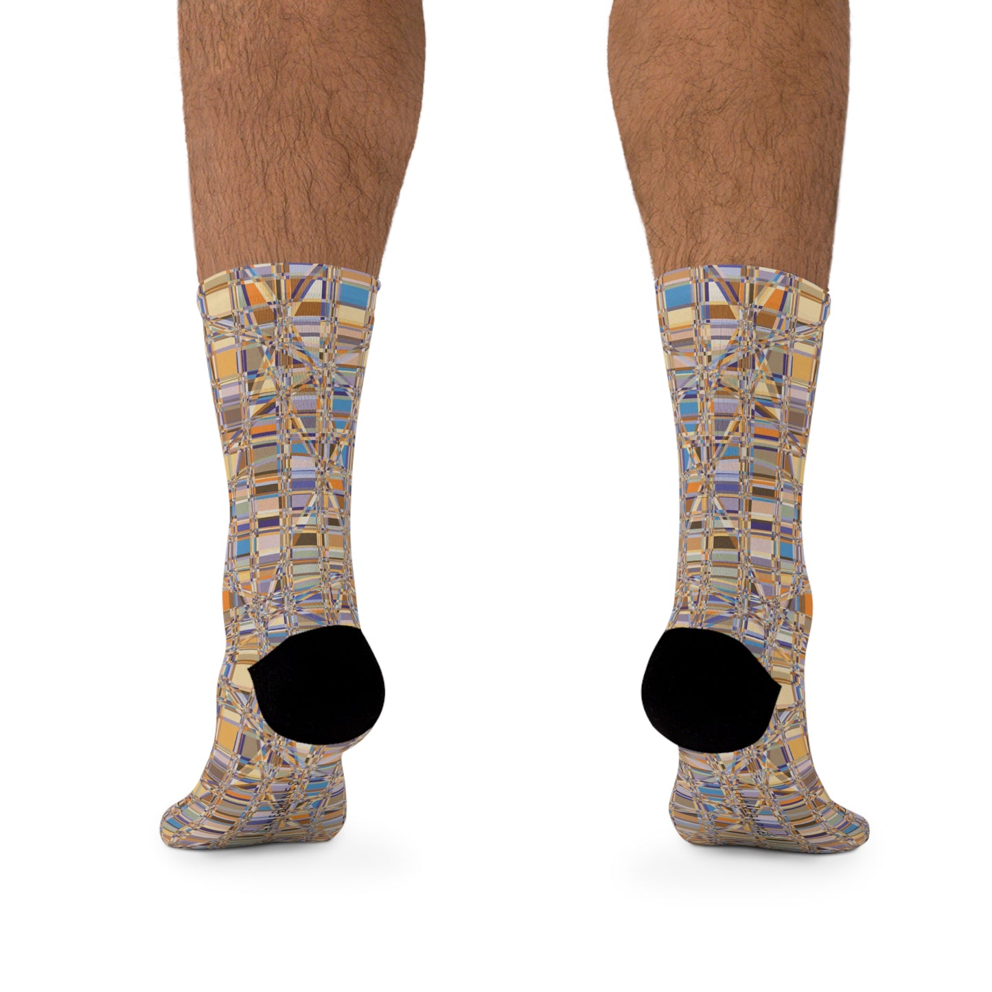 Recycled Poly Socks  "GRIDWRAP" col Sedona, a Jhane Barnes custom design