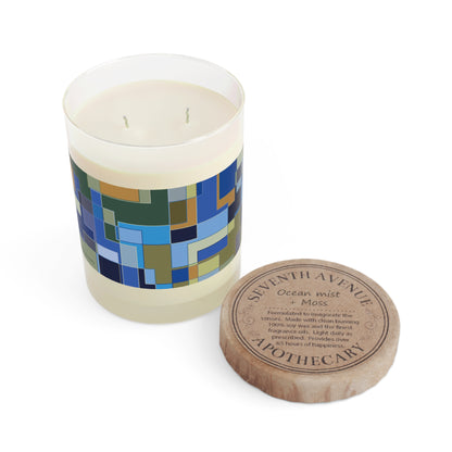 "POLYOMINOES" col. Blue Jeans  Scented Candle - choose from three scents, 11oz