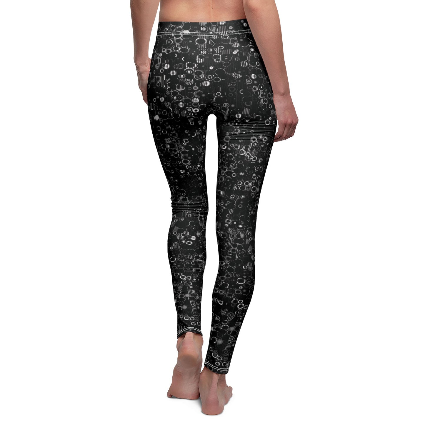 Women's Mid-rise Casual Leggings "ROUNDABOUT" col Black