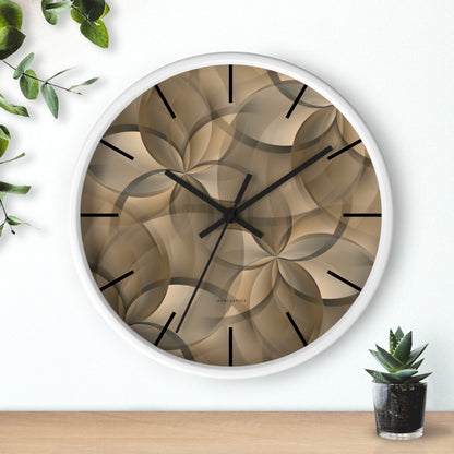 "FLORA" col Sand Dunes - Jhane Barnes custom designed Wall Clock. *Click to select your base color + hands that best matches your space