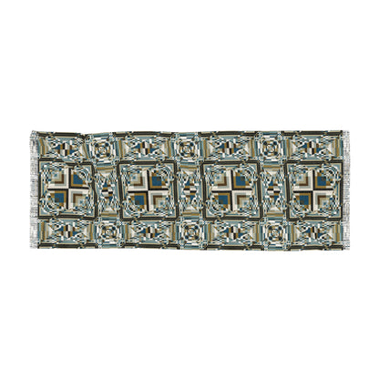 Light Scarf "MOSAICRY" col. Mint Chocolate