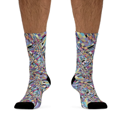 Recycled Poly Socks  "SLICE" Jhane Barnes custom design