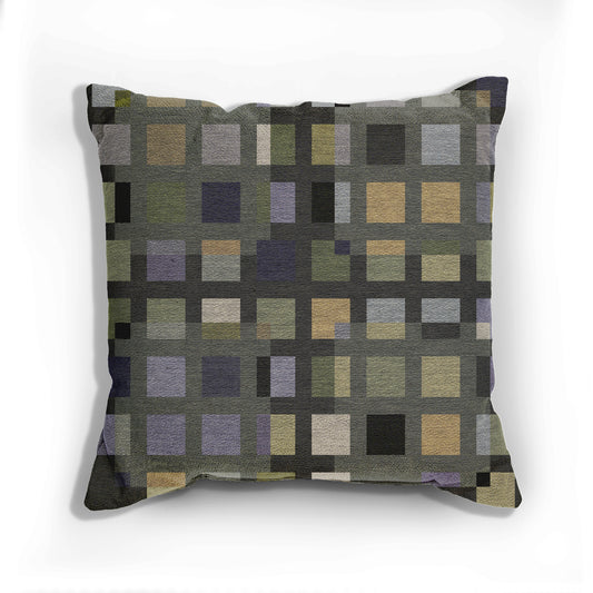 "SQUARZE" col-13. Woven Pillow. Jhane Barnes custom design