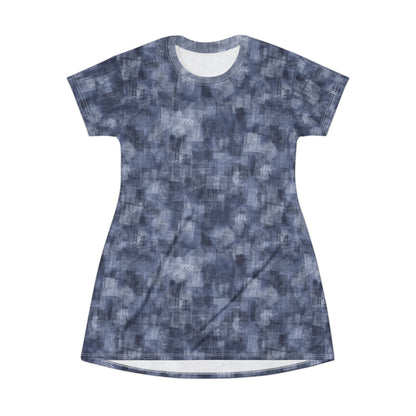 Casual Comfort T-Shirt Dress "MOIRE" col. Navy